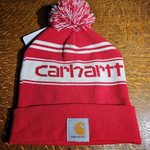 Carahartt Knit Cuffed Logo Beanie NWT - Picture 2 of 4